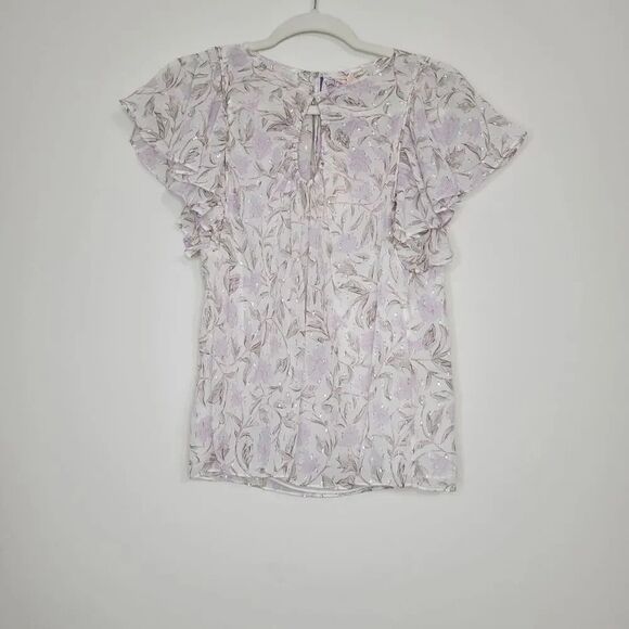 Rebecca Taylor Zadie Fleur Ruffle Sleeve Top - Picture 6 of 14